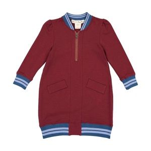 Tesla Cloe Bomber Dress Red Size 10/12 Longsleeve Sweat